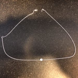 White gold and diamond necklace